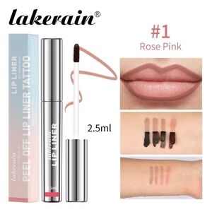 Lakerain Rose Pink Peel-Off Lip Liner Tattoo Long Lasting New